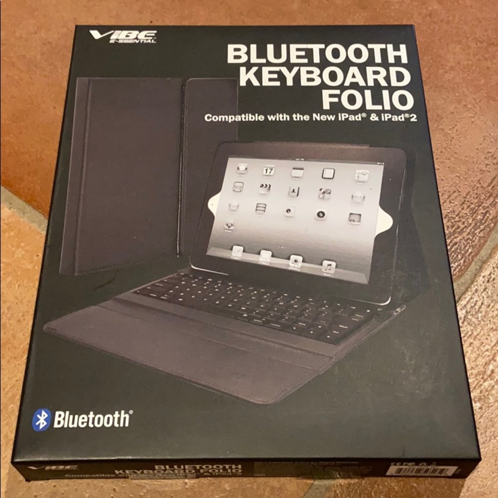 VIBE Bluetooth Keyboard Case Folio for Tablet Brand New in box Rechargeable